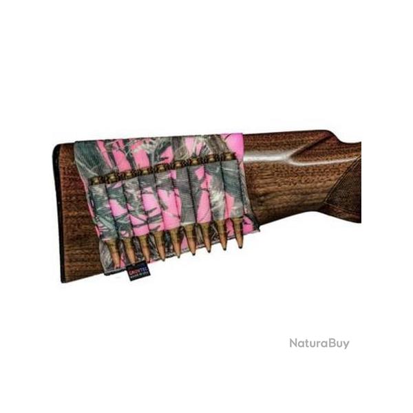 CARTOUCHIERE DE CROSSE CARABINE GROVTEC 9 BALLES ROSE CAMO