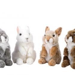 PELUCHE LAPINS DEBOUT 18 CM BLANC