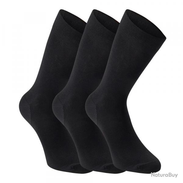 CHAUSSETTES BAMBOU LOTS DE 3 PAIRES NOIRES DEERHUNTER 44/47