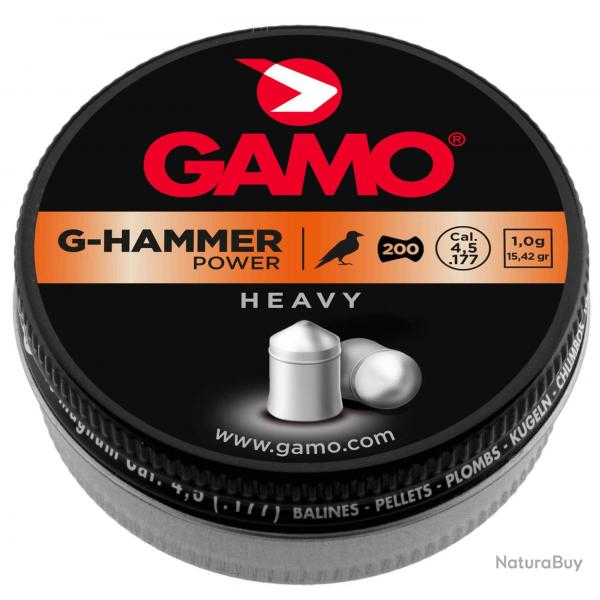 PLOMBS G-HAMMER POWER LOURDS 4,5 MM GAMO