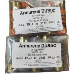CARTOUCHE JOCKER LA 40 ARMURERIE DUBUC CAL12/70 PB N°4 OU 6 BJ 40GR 4