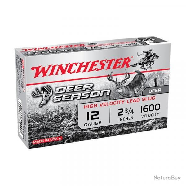 CARTOUCHES A BALLE WINCHESTER DEER SEASON CAL12/70 35 GR