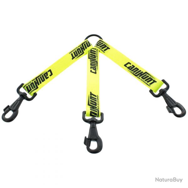 ACCOUPLE TRIPLE CANIHUNT JAUNE 30 CM