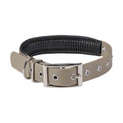 COLLIER CHIEN STEPLAND DOUBLE 60 CM TAUPE