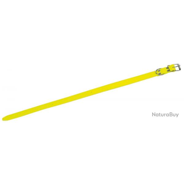 COLLIER FLUO EN PVC SOUPLE JAUNE 40 CM