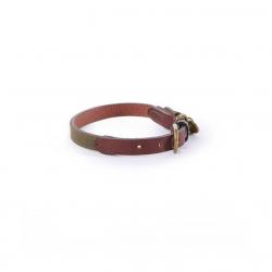 COLLIER POUR CHIEN LE CHAMEAU COTTON/CUIR TAILLE L VERT