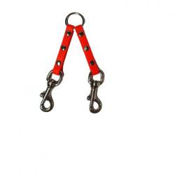 COUPLEUR 2 CHIENS BIOTHANE ORANGE