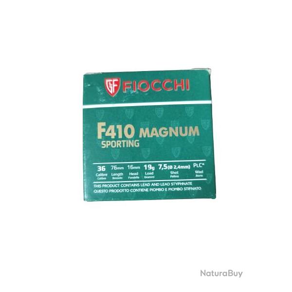 CARTOUCHES FIOCCHI F140 TRAP CAL36/76 PBN7.5 19G BJ