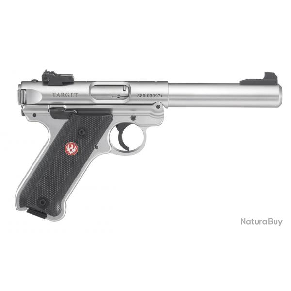 PISTOLET RUGER MARK IV 22LR 5 1/2" 10CPS INOX TARGET