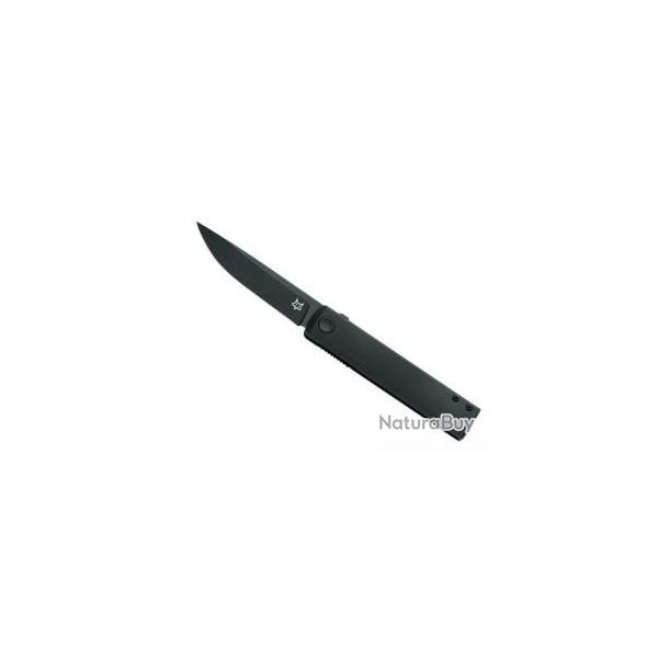 Couteau Fox CHNOPS lame noire acier inox BECUT avec front flipper et cran intrieur