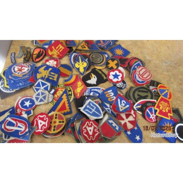 lot  plus de 150 patch US army navy marine air forces ww2 US insigne deuxime guerre  Viet Nam Core