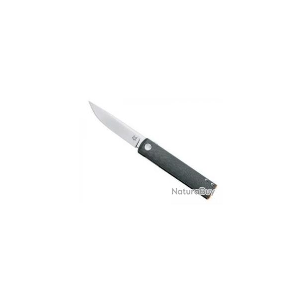 Couteau Fox CHNOPS lame acier inox M390 Bohler satin avec front flipper