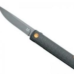 Couteau Fox CHNOPS lame acier inox M390 Bohler revêtement PVD avec front flipper et cran intérieur