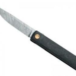 Couteau Fox CHNOPS lame acier damas inox DS93X avec front flipper et cran intérieur