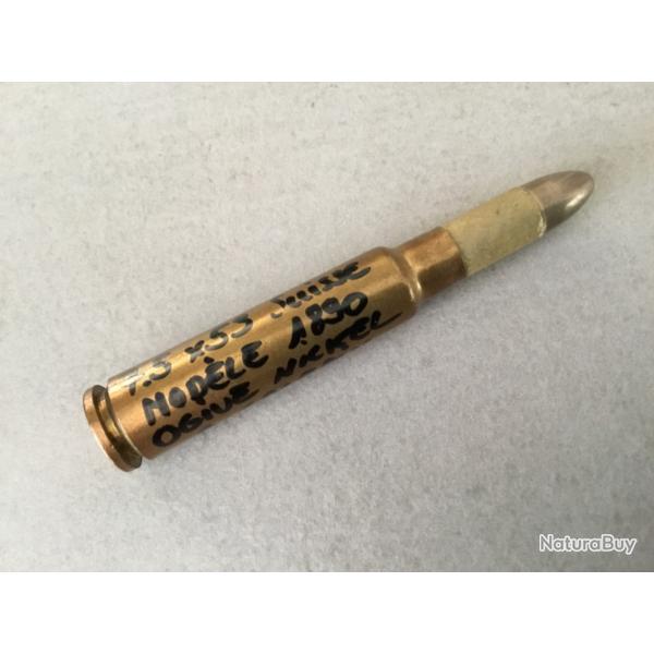Belle munition de collection Modele 1890 7.5x53 Suisse