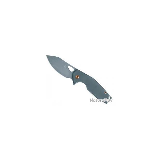 Couteau Fox YARU BRONZE lame  trou acier CPM-S90V avec flipper et cran intrieur +trousse