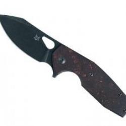 Couteau Fox YARU lame à trou acier CPM-S90V et cran intérieur +finition blackwash +trousse