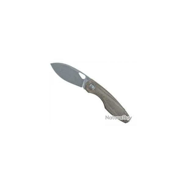 Couteau Fox CHILIN lame  trou acier inox M398 Bohler finition  stonewashed 