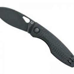 Couteau Fox CHILIN lame à trou acier inox M398 Bohler revêtement PVD noir finition blackwash