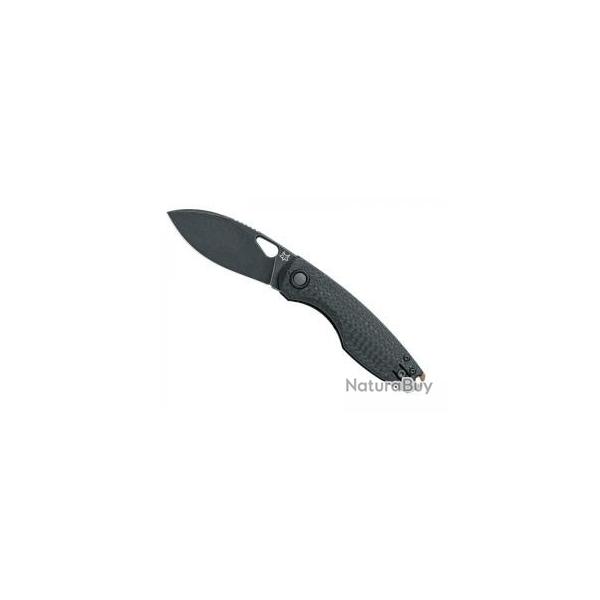 Couteau Fox CHILIN lame  trou acier inox M398 Bohler revtement PVD noir finition blackwash