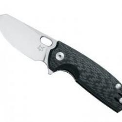Couteau Fox BABY CORE  lame à trou acier M390 Bohler satiné +étui