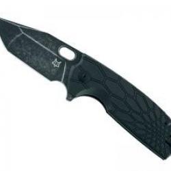 Couteau Fox CORE TANTO lame forme tanto à trou acier N690Co revêtement Top Shield finition blackwash