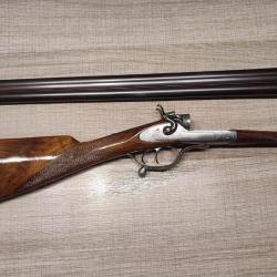 Superbe fusil de chasse chien extérieur Le Baron Arquebusier à Caen cal 16 en excellent état cat D e
