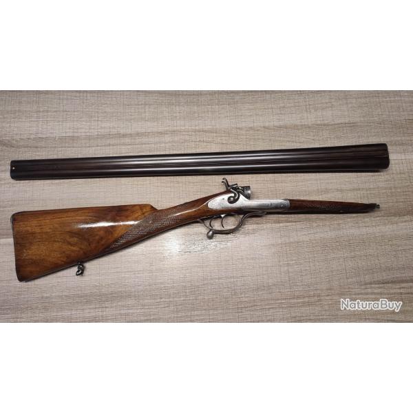 Superbe fusil de chasse chien extrieur Le Baron Arquebusier  Caen cal 16 en excellent tat cat D