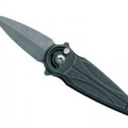 Couteau Fox SATURN lame style dague mono-tranchant acier N690Co Finition « stonewashed »