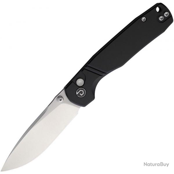 Couteau Defcon Delta Drop Point Lame Acier 14C28N Manche Aluminium Scurit Button Lock TD017BK