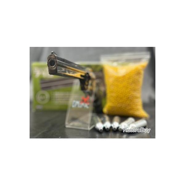 PACK PRT A TIRER REVOLVER 6MM DAN WESSON 715 6'' CO2 STEEL GRIS