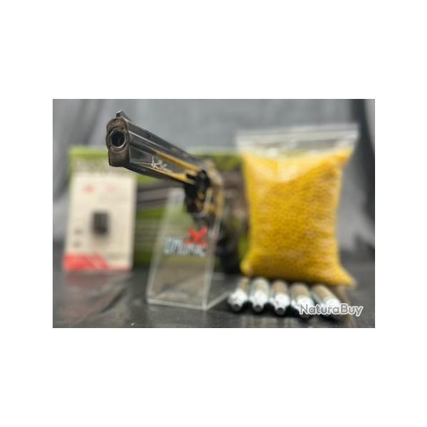 PACK LASER PRT A TIRER REVOLVER 6MM DAN WESSON 715 6'' CO2 STEEL GRIS