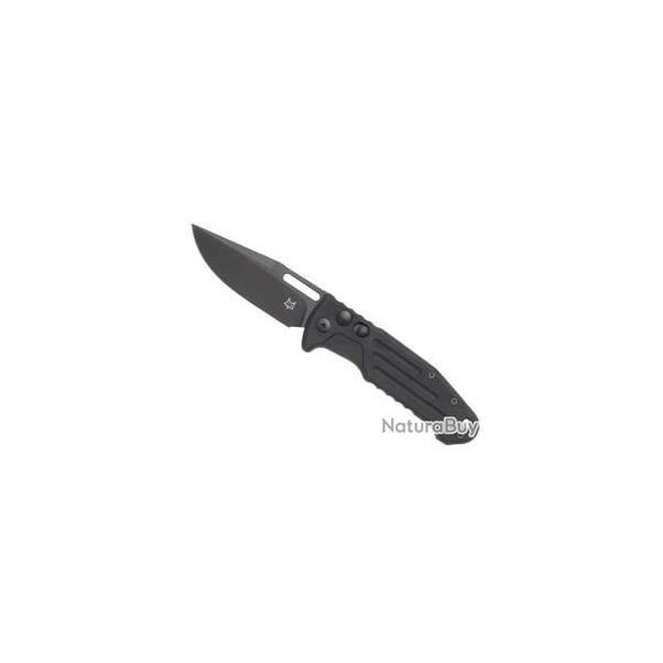 Couteau Fox NEW SMARTY lame Clip Point  trou acier N690Co revtement PVD noir +tui