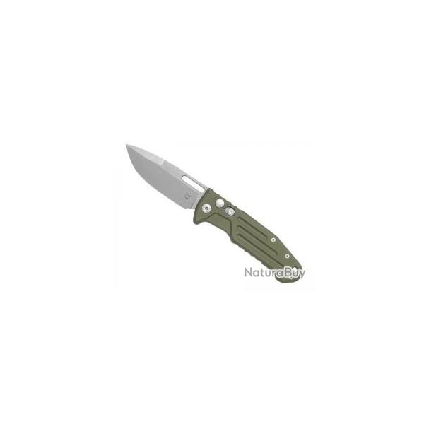 Couteau Fox NEW SMARTY lame Spear Point  trou acier N690Co finition  stonewashed +tui