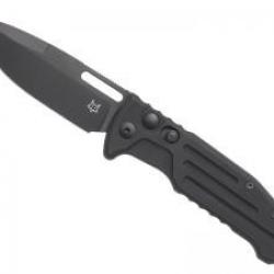 Couteau Fox NEW SMARTY lame Spear Point à trou acier N690Co revêtement PVD noir +étui