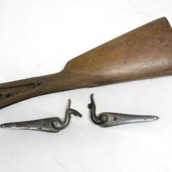 Crosse bois avec 2 platines ref 336      box 337