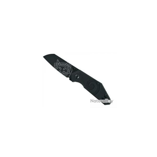 Couteau Fox KEA lame sheepfoot acier N690Co revtement Idroglider finition  blackwash  +tui