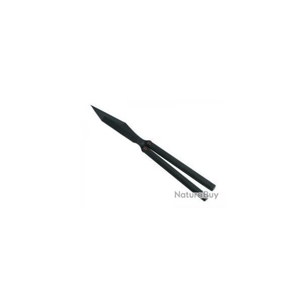 Couteau papillon Fox PHI lame acier M390 Bohler revtement PVD noir +tui