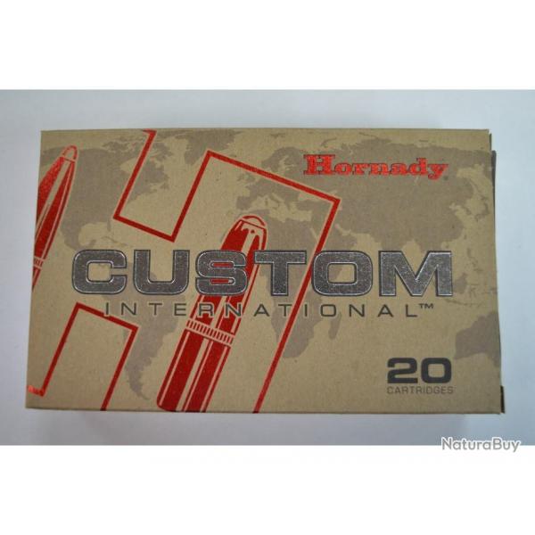 1 BOITE DE 20 MUNITIONS HORNADY CUSTOM INTERNATIONAL CALIBRE 9.3X62 INTERLOCK 286GR/18.5G NEUVE