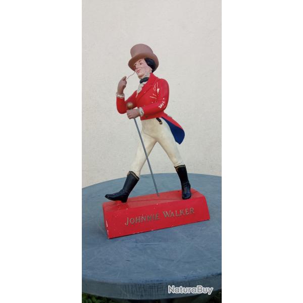 Figurine publicitaire ancienne Johnnie Walker Dandy 40cm