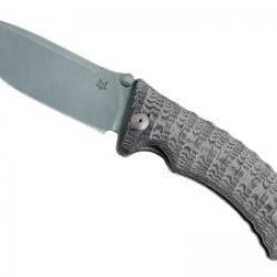 Couteau Fox  PRO-HUNTER lame large acier N690Co finition « stonewashed » +étui