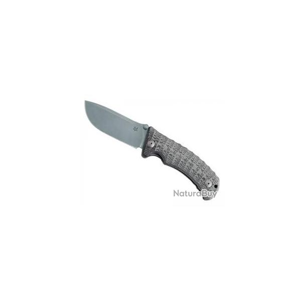 Couteau Fox  PRO-HUNTER lame large acier N690Co finition  stonewashed  +tui