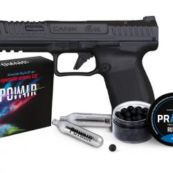 PACK pistolet à balles caoutchouc CANIK RIVAL cal. 50 / 18 Joules