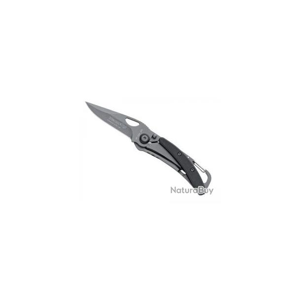 Couteau BlackFox tout acier 440 revtement titanium, lame  trou et  cran intrieur