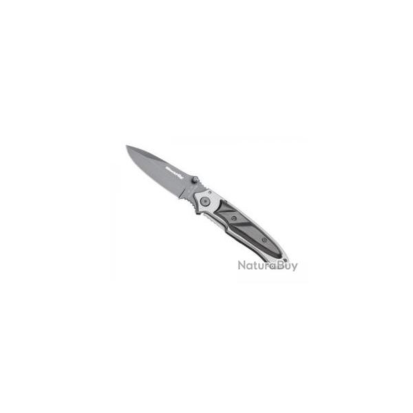 Couteau BlackFox lame acier 440 revtement titanium  cran intrieur et  bouton double
