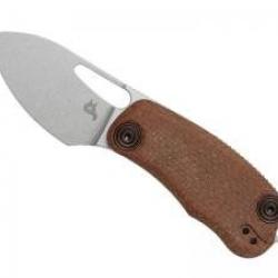 Couteau BlackFox NIX lame à trou acier D2 finition « stonewashed » à cran intérieur