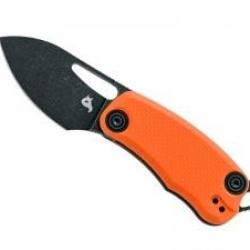 Couteau BlackFox NIX lame à trou acier D2 revêtement PTFE noir et finition « blackwash »