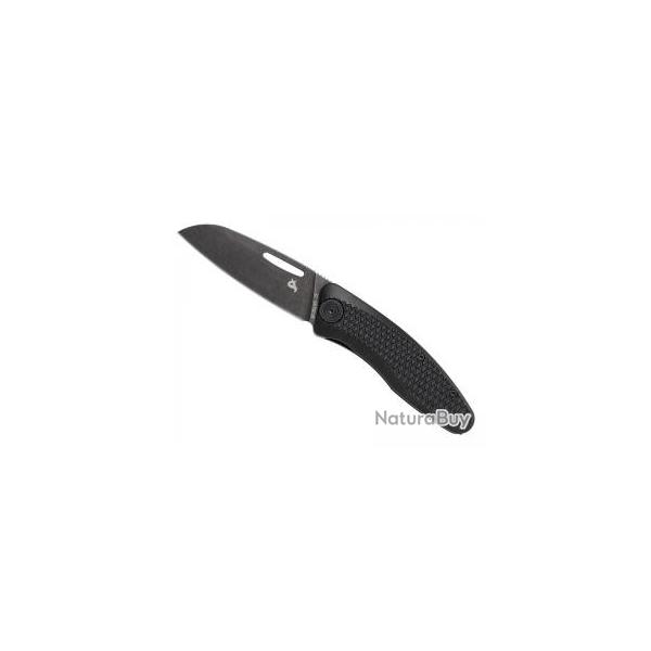 Couteau BlackFox FERESA lame pied de mouton  trou acier D2 finition  blackwash 