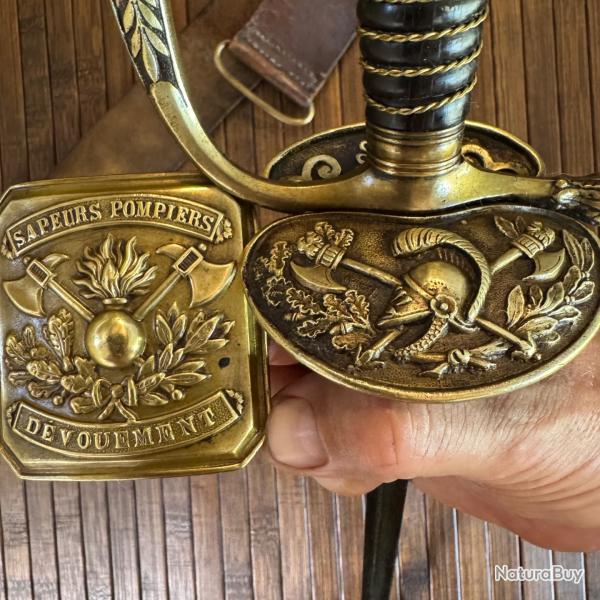 RARE PE 1831 D'OFFICIER SUPERIEURE SAPEUR POMPIERS AVEC CEINTURON