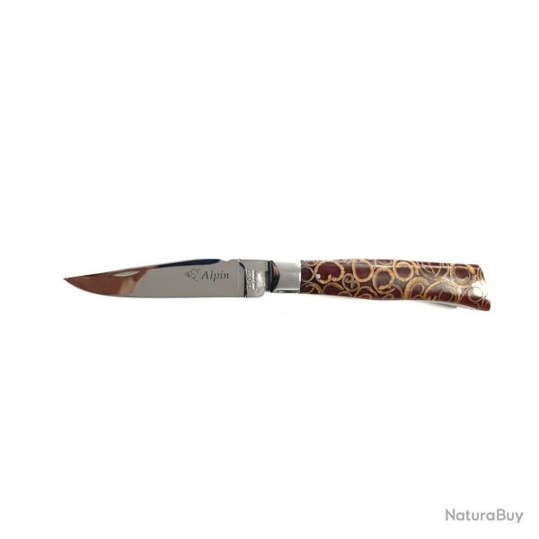 Couteau pliant Thiers Alpin rouge bordeaux